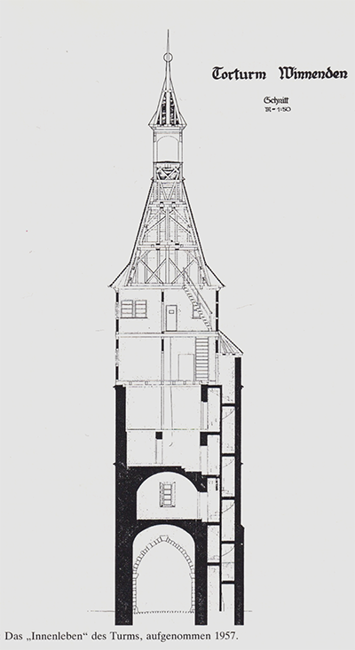 Der Torturm im Schnitt